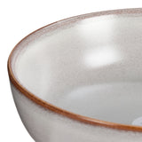 Reactive Glaze Dinner Bowl, 1-pc, White with Reactive Glaze