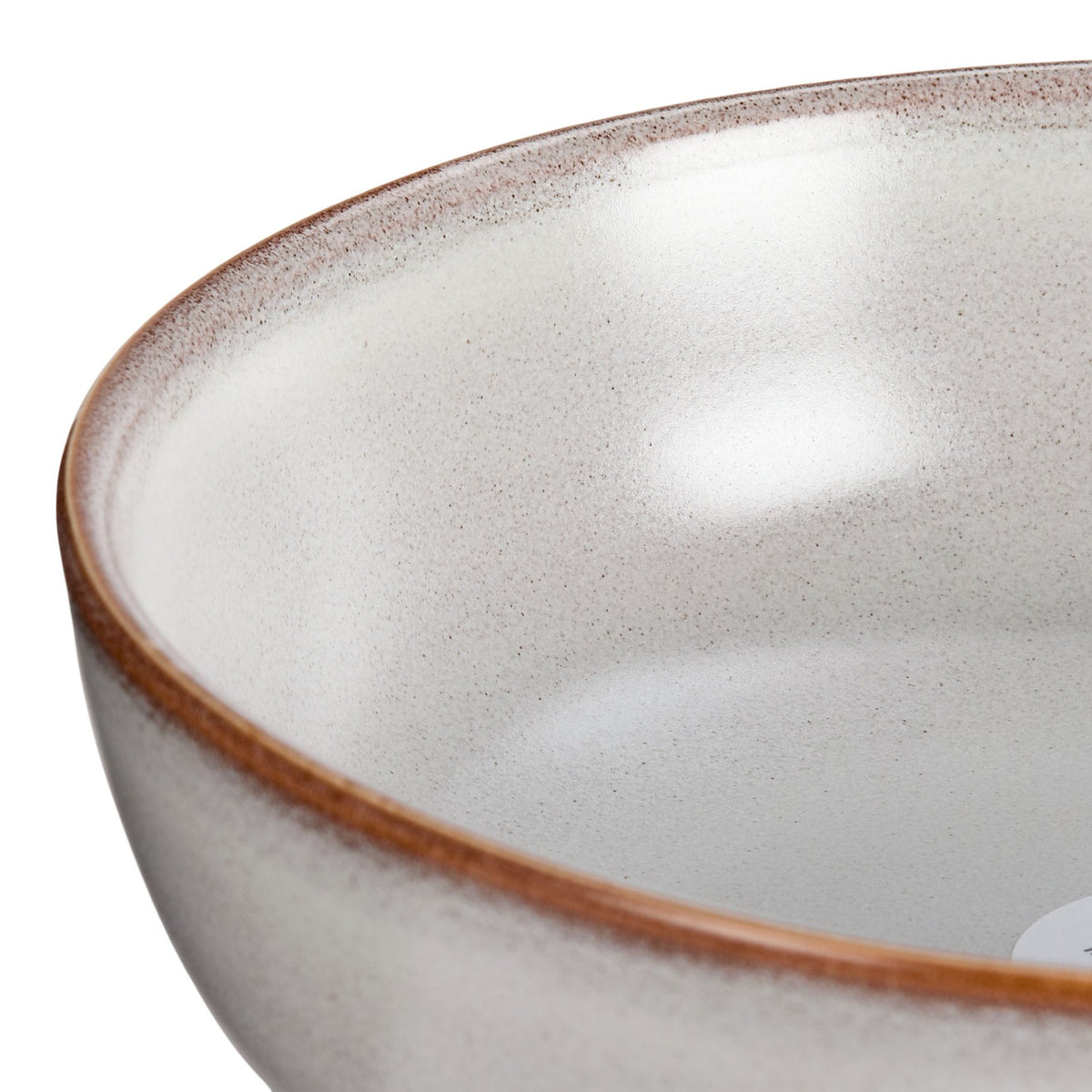Reactive Glaze Dinner Bowl, 1-pc, White with Reactive Glaze