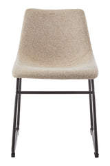 Scottie Modern Fabric Dining Chair, Dark Grey