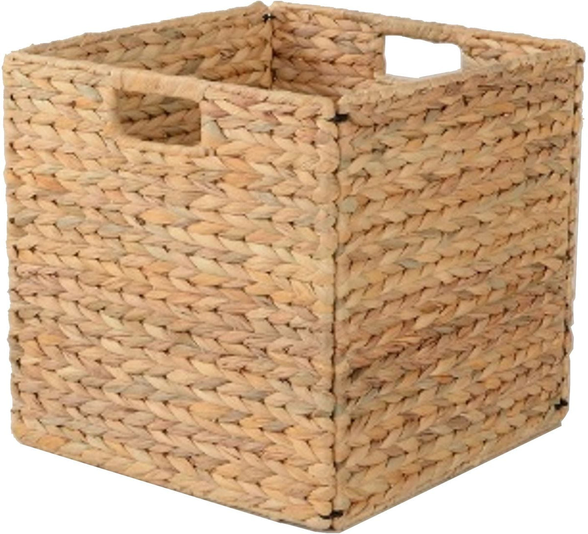 Weiss Cube Woven Natural Material Collapsible Basket, 13 x 13-in