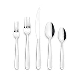 Wembury Scoop Handle Flatware Set, Stainless Steel, Serves 10, 50-pc