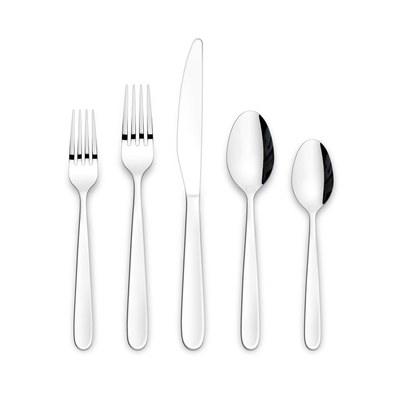 Wembury Scoop Handle Flatware Set, Stainless Steel, Serves 10, 50-pc V5622