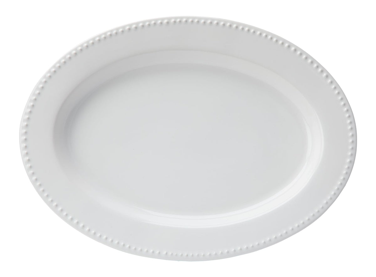 Whitworth Oval Stoneware Platter, 11.3-in, White
