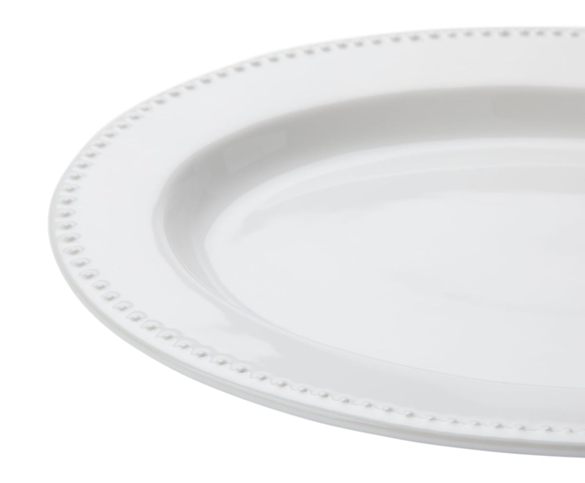 Whitworth Oval Stoneware Platter, 11.3-in, White