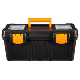 Portable Plastic Tool Box with Removable Tray, 17-in