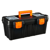 Portable Plastic Tool Box with Removable Tray, 17-in