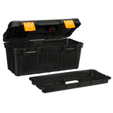 Portable Plastic Tool Box with Removable Tray, 17-in