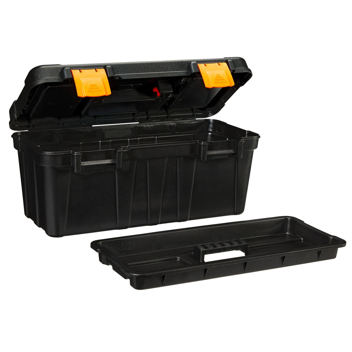 Portable Plastic Tool Box with Removable Tray, 17-in