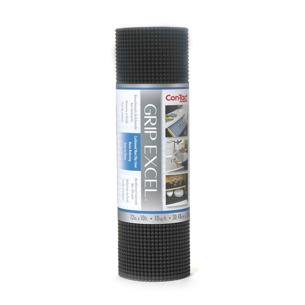 Grip Excel Non-Adhesive Cushioned Shelf/Drawer Liner, Black, 12-in x 10-ft R2246