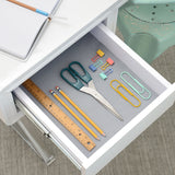 Grip Excel Non-Adhesive Cushioned Shelf/Drawer Liner, Grey, 12-in x 10-ft