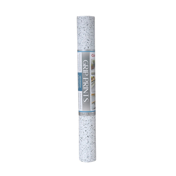 Grip Prints Non-Adhesive Cushioned Shelf/Drawer Liner, White Granite, 18-in x 4-ft J435