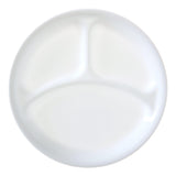 Glass Divided Dinner Plate, 10.25-in, White