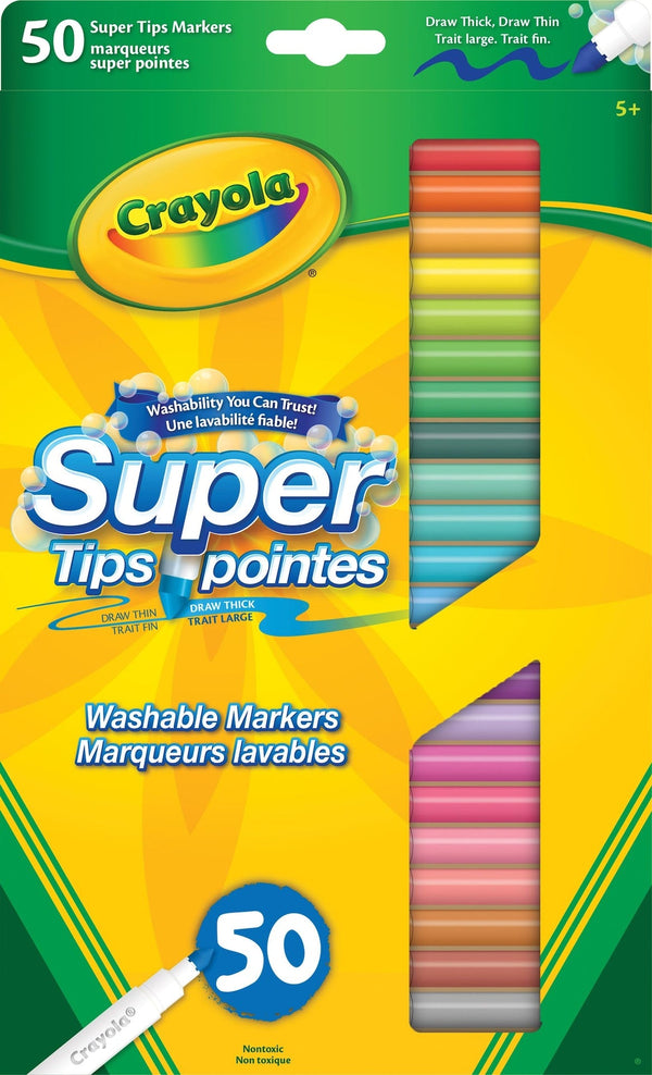 Super Tips Washable Markers, 50 Pieces, Multicolour X9230