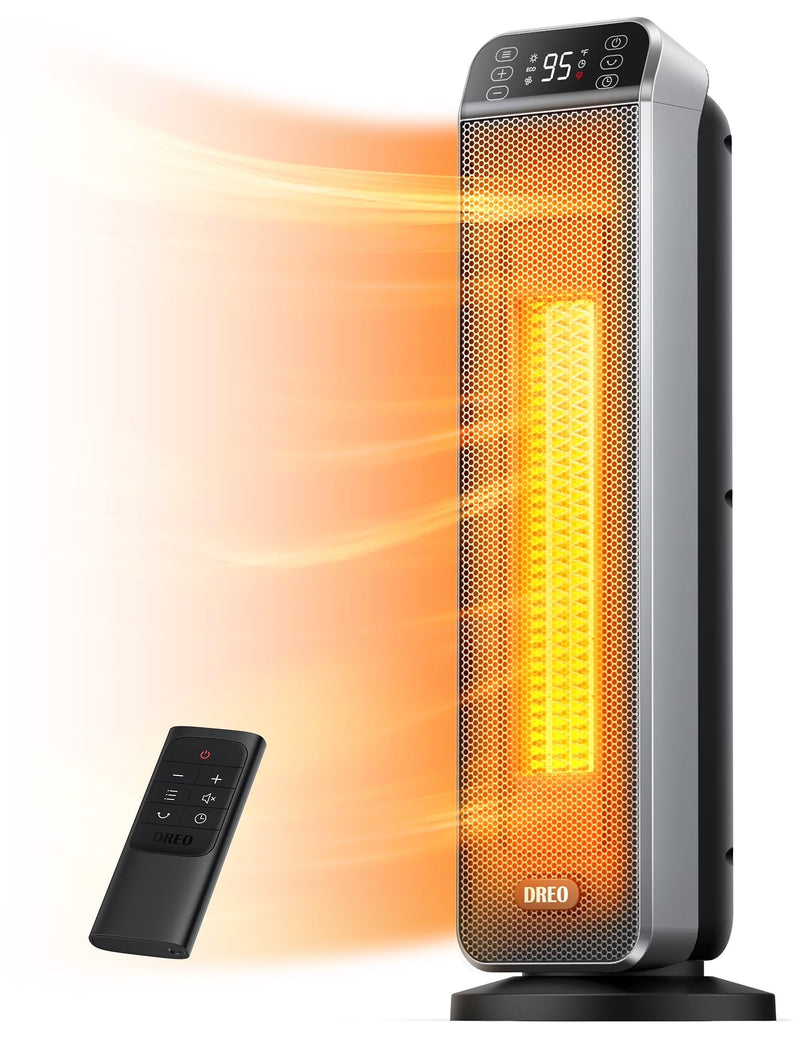 Space Heater for Inside, Electric Heater for Home with Remote, 24 in 11ft/s Fast Quiet Heating, 3 Modes, Safe Energy Efficient Heaters for... G1567