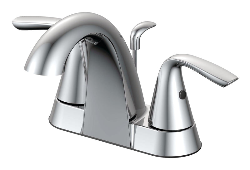 Gallant Double Handle 4-in Centreset Bathroom Sink Faucet with Pop-up Drain, Chrome P2647