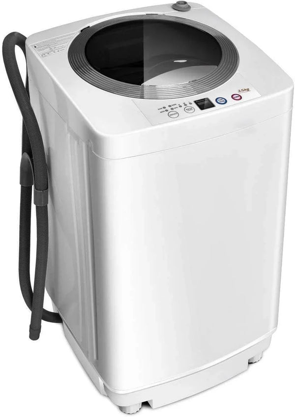 Portable Washing Machine, Full Automatic Washer and Dryer Combo, with Built-in Pump Drain 8 LBS Capacity Compact Laundry Washer Spin Dryer for Apartment RV Dorm L9960
