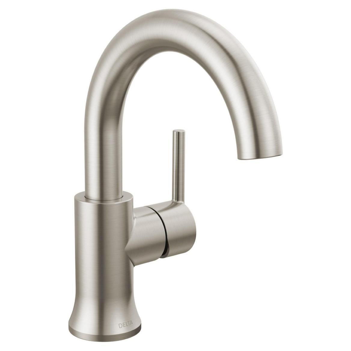 1-Handle High-Arc Lavatory Faucet, Stainless