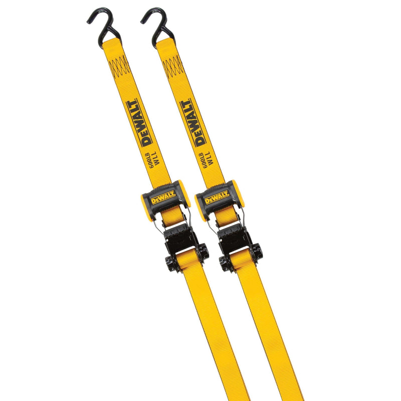 DXBC18002 1,800-lb Ratchet Tie-Down Straps, 1.25-in x 12-ft, 2-pk A8829