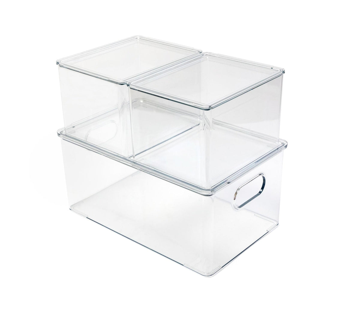 Clear Storage Bin Set, 3-pc