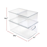 Clear Storage Bin Set, 3-pc