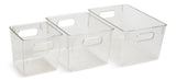 Multi-Size Clear Storage Bin Set, 3-pc