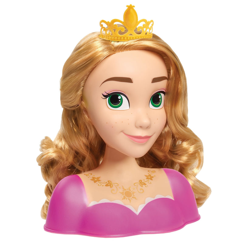 Princess Deluxe Hair Styling Head Toy with 14 Accessories, Assorted, Ages 3+ D8820