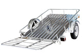 4x6-ft Single-Axle Open Rail Galvanized Utility Trailer