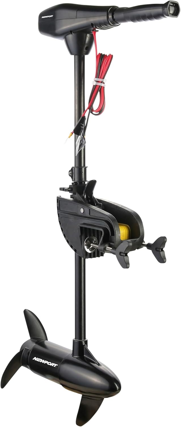 Series 46lb Thrust Saltwater Transom Mounted Trolling Electric Trolling Motor w/ LED Battery Indicator & 30" Shaft Y7186