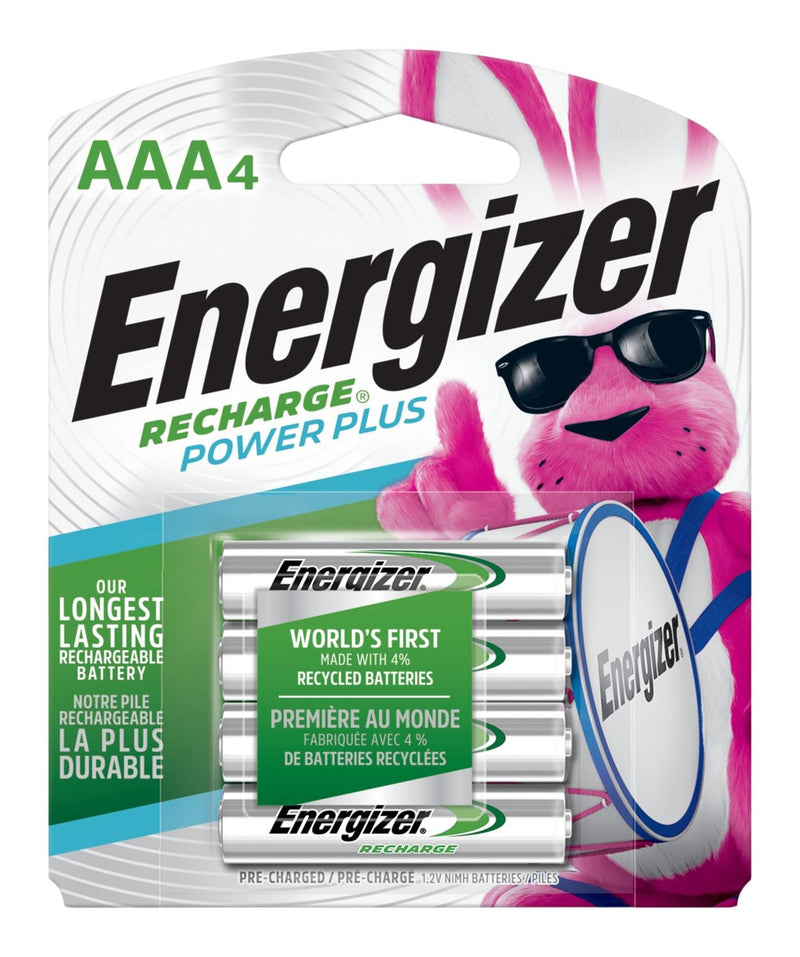 NH12BP-4 AAA 800mAh NiMH Rechargeable Batteries, Pre-Charged, All Purpose, 4-pk W5907