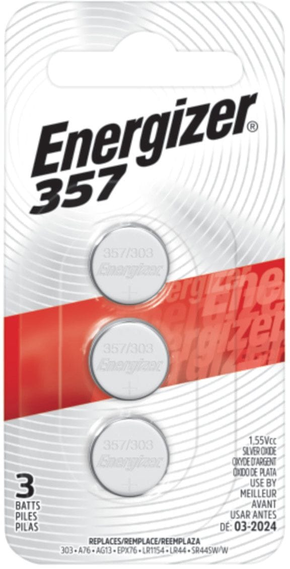 Silver Oxide 3-pk 357 LR44 AG13 303 A76 1.5V / 1.5 Volt Button Coin Cell Batteries Y4058