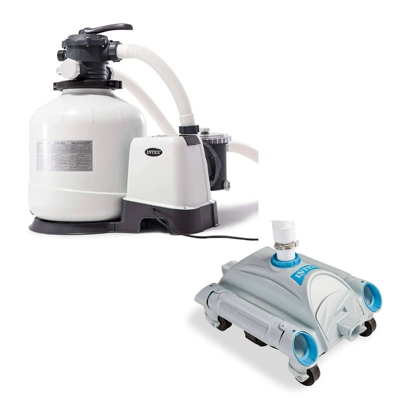 3000 GPH Above Ground Sand Filter Pump and Automatic Vacuum F2491