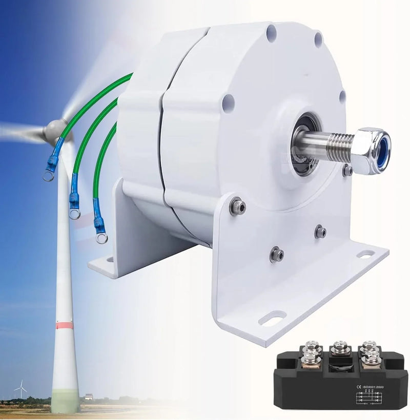 12000W Low RPM Permanent Magnet Generator 12V 24V 48V 120V 220V, Free Energy Gearless Permanent Magnet Generator Motor DIY for Wind Turbine Water Turbine,12V J3537