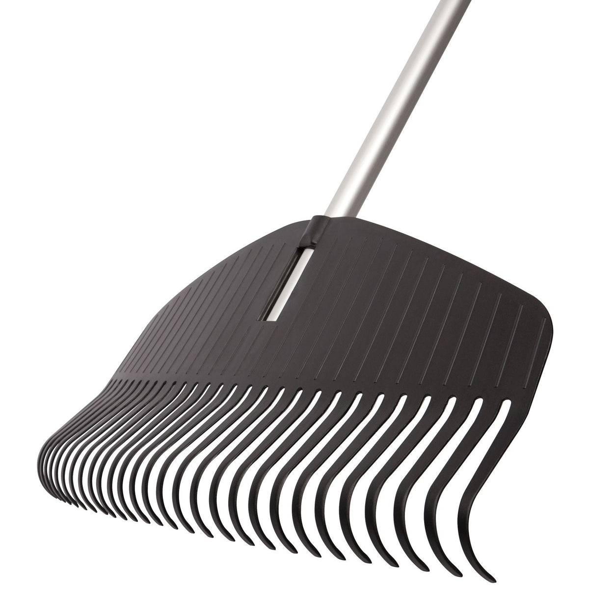 Heavy-Duty Resin Tines Aluminum Leaf Rake, 24-in