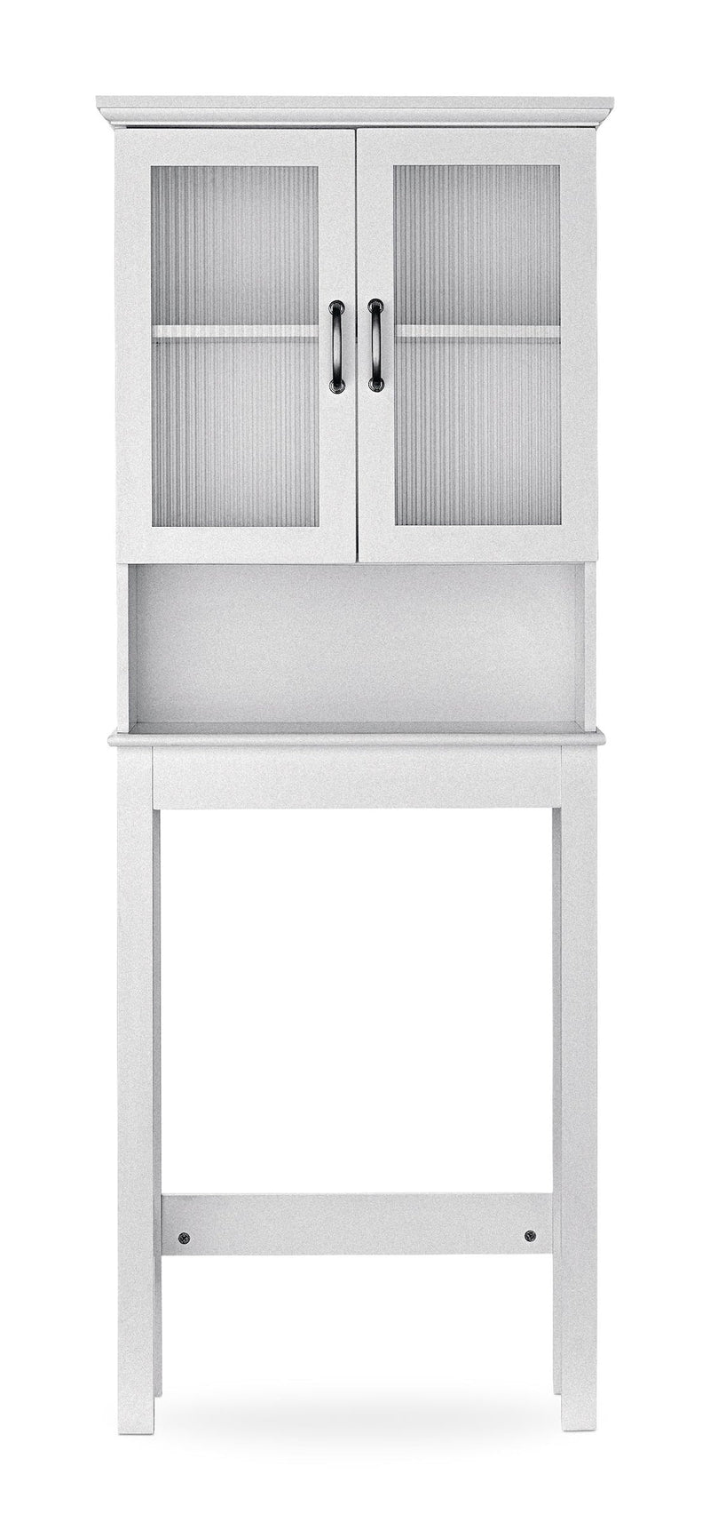 Beacon Hill 2-Door Over-The-Toilet Spacesaver Bathroom Storage Cabinet, White J4006