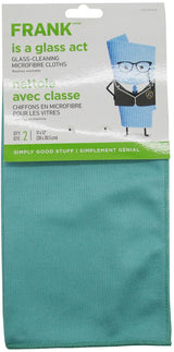 Glass Cleaning Machine Washable Microfibre Cloths, Blue, 2-pk
