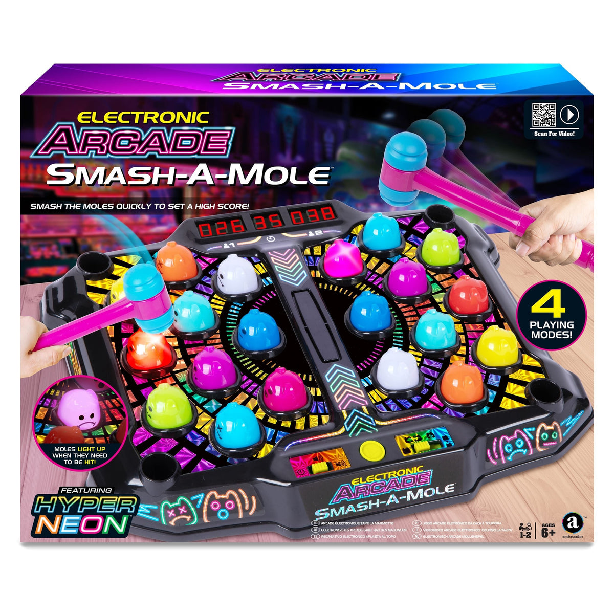 GAME Hyper Neon Series Electronic Arcade for Ages 6+
