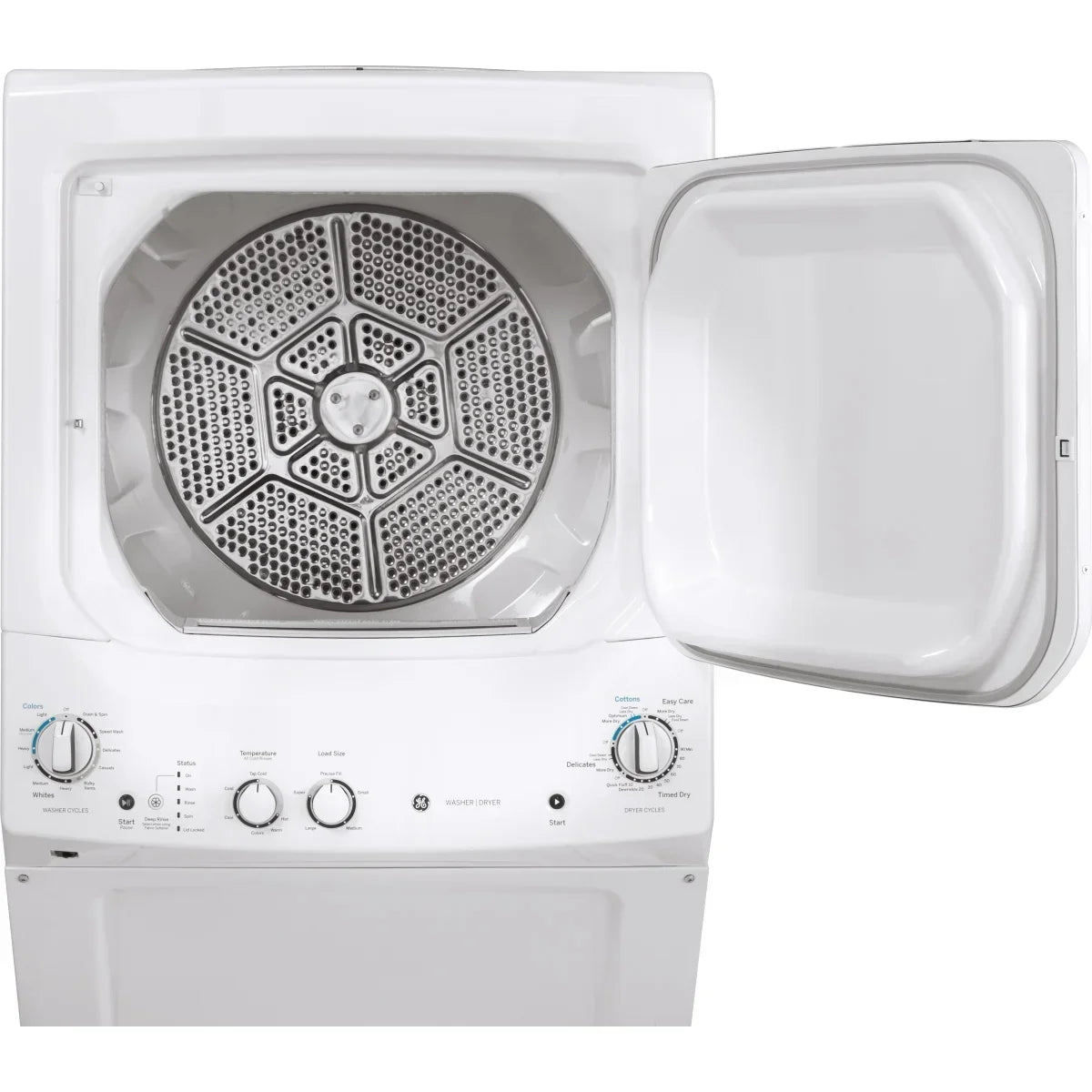 White 2.6 cu. ft. (I.E.C) Washer and 4.4 cu. ft. Dryer Gas Laundry Center