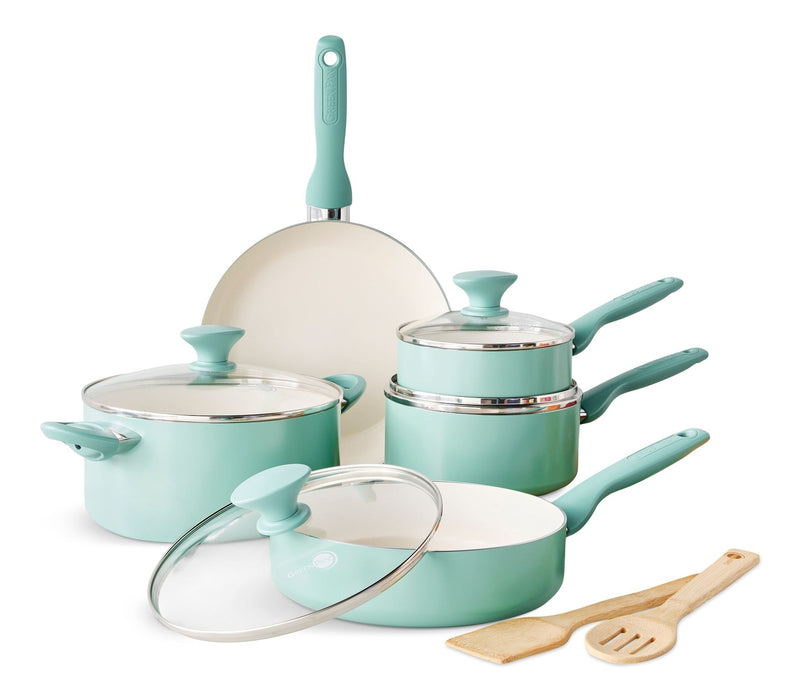 Rio Ceramic Cookware Set, Dishwasher & Oven Safe, 11-pc K2805