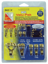 Pro Picture Hanger Kit, Brass Plated, 34-pc