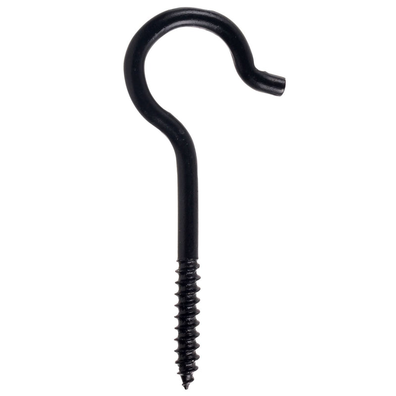 Screw Hook, 3-3/8-in, Black G9278