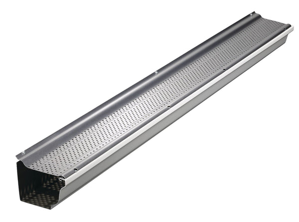 Smart Screen 20-ft Aluminum Gutter Guards, Metallic, 5-pk J4227