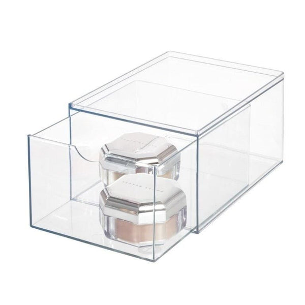 RPET Stackable Pull-Out Drawer Organizer Bin, Clear Y6789