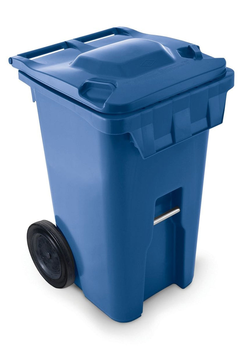 Mastercart Plastic Rectangular 8-in Wheeled Compost Bin/Recycling Bin/Garbage Can, Assorted Colours, 240-L I7681
