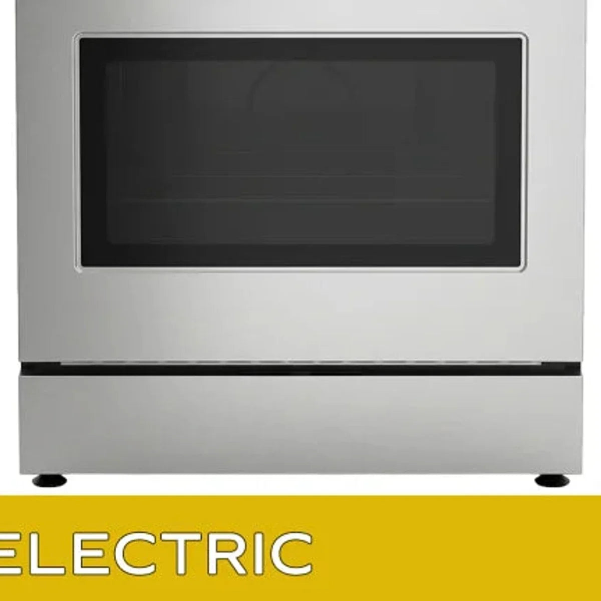 30 in. 5 cu ft. Stainless Steel Front Control Electric Range with Air Fry and True Convection