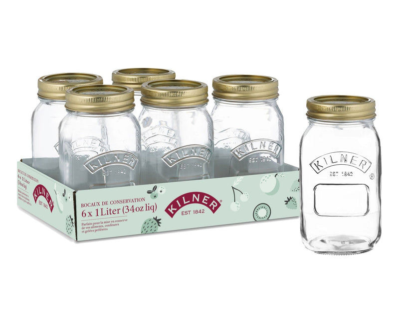 Mason Regular Mouth Jar, 1-L, 6 Count F4315