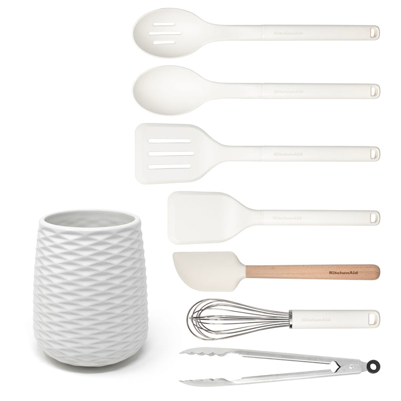 CLASSIC 8PC SET WITH CROCK, PROCELAIN F7023