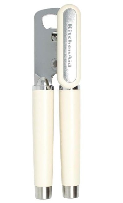 Gourmet Hard Handle Stainless Steel Can Opener, Black, Almond Cream N1267