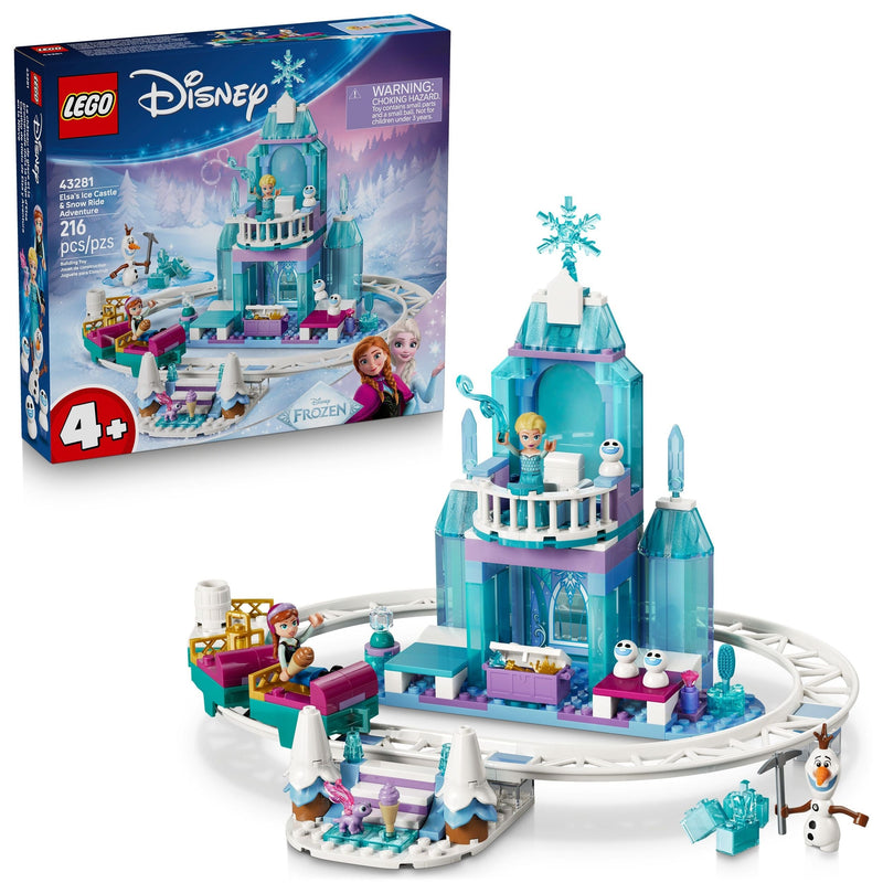 Frozen Elsa's Ice Castle & Snow Ride Adventure Building Set - 43281, 216-pcs, Ages 4+ G4854