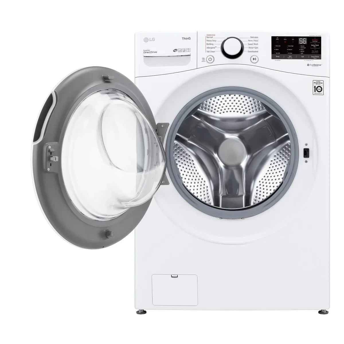 5.2 cu ft. White Front Load Steam Washer with ThinQ Technology and Wi-Fi Enabled