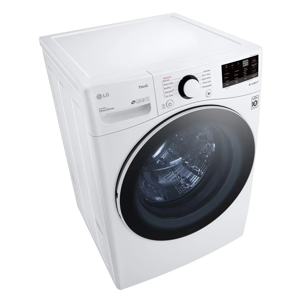 5.2 cu ft. White Front Load Steam Washer with ThinQ Technology and Wi-Fi Enabled